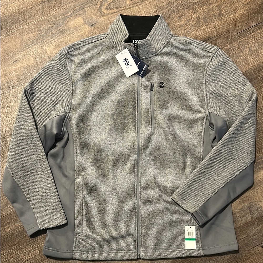 Izod Heather Gray Zip-Up Jacket